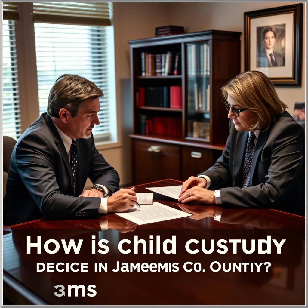 How is child custody decided in James City County